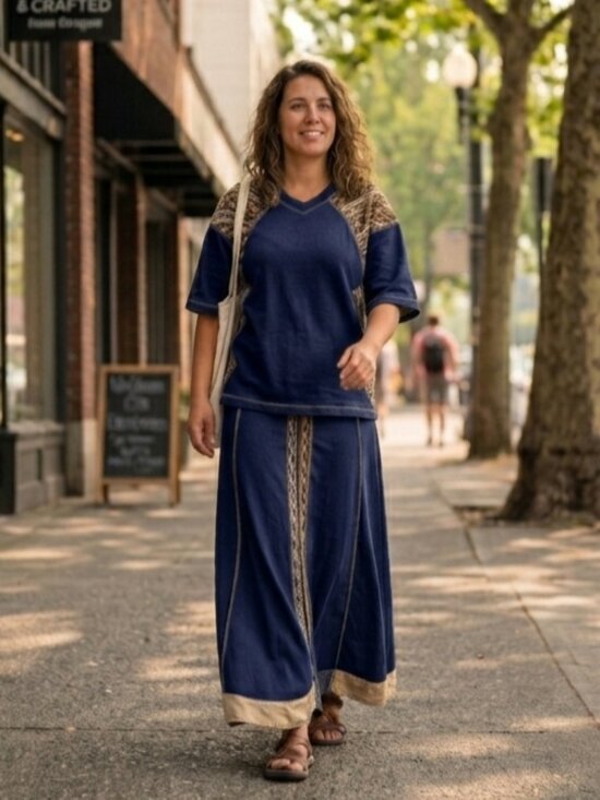 Krakerz Dresses & Skirts - Krakerz Artistic Maxiskirt & Patchwork Top Set